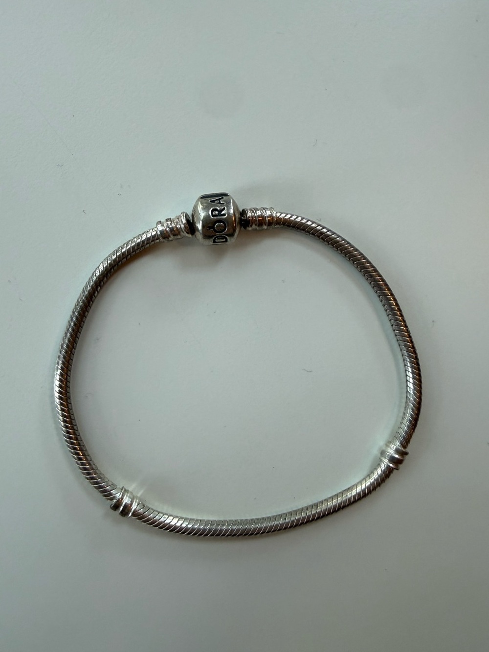Pandora Sterling Silver Moments Snake Chain Charm Bracelet - 2012